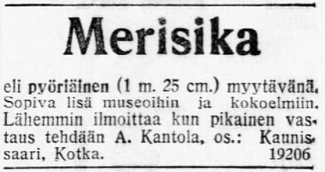 Myydään Merisika!